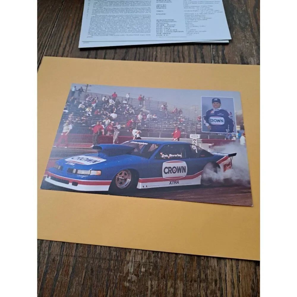 Vintage 1990 Don Beverley Crown Racing NHRA Pro Stock Driver Card Oldsmobile